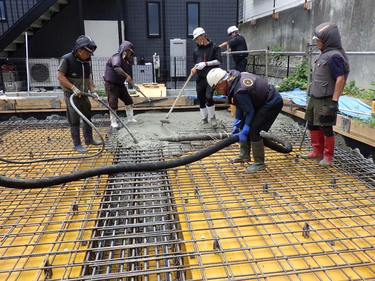 地下車庫のある賃貸住宅＠横浜市泉区～コンクリート打設工事まで